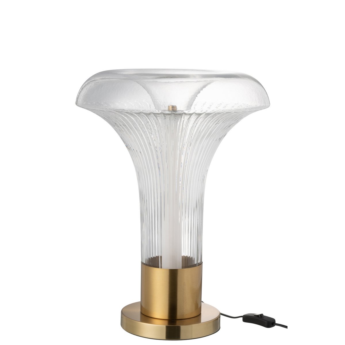 J -Line Tischlampe - Metall/Glas - Gold/Transparent - LED -Leuchten