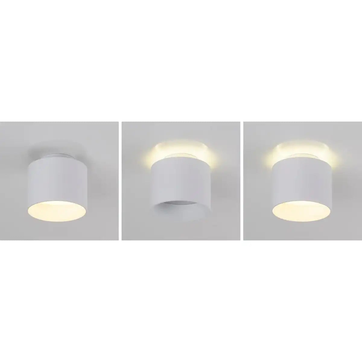 LED Spot "TRIOS" Ø 10 cm weiß, aus Metall und Kunststoff mit integrierten LEDs