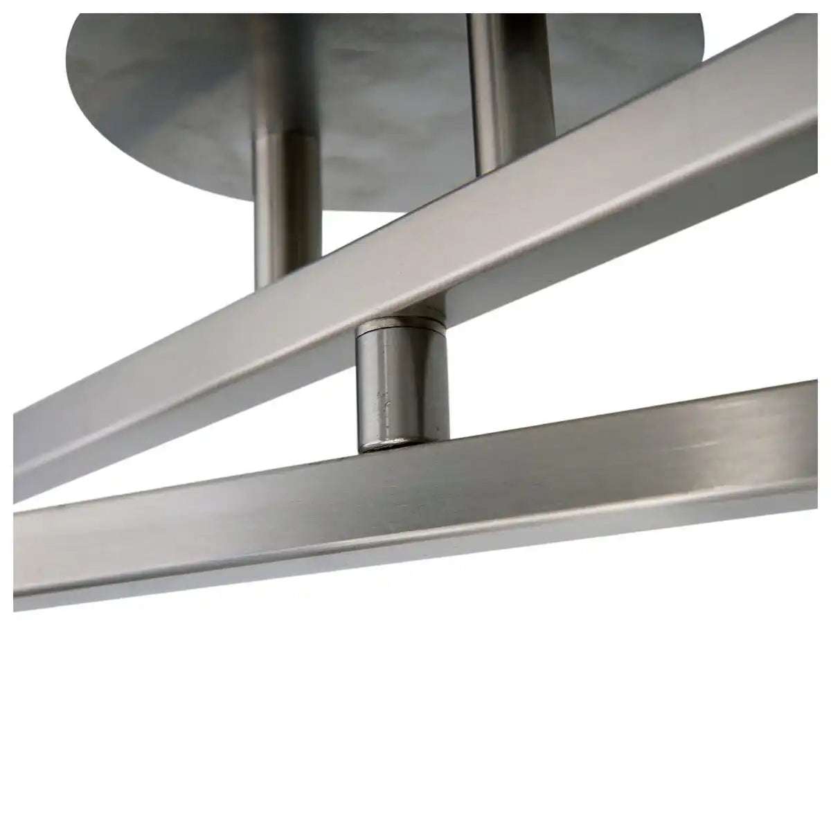4er Deckenleuchte "TILDE", klassische Deckenlampe aus Metall und Textil in Grau mit E27-Fassung, 82 cm lang, die Schirme sind verstellbar, ideal für Wohnzimmer, Esszimmer und Schlafzimmer