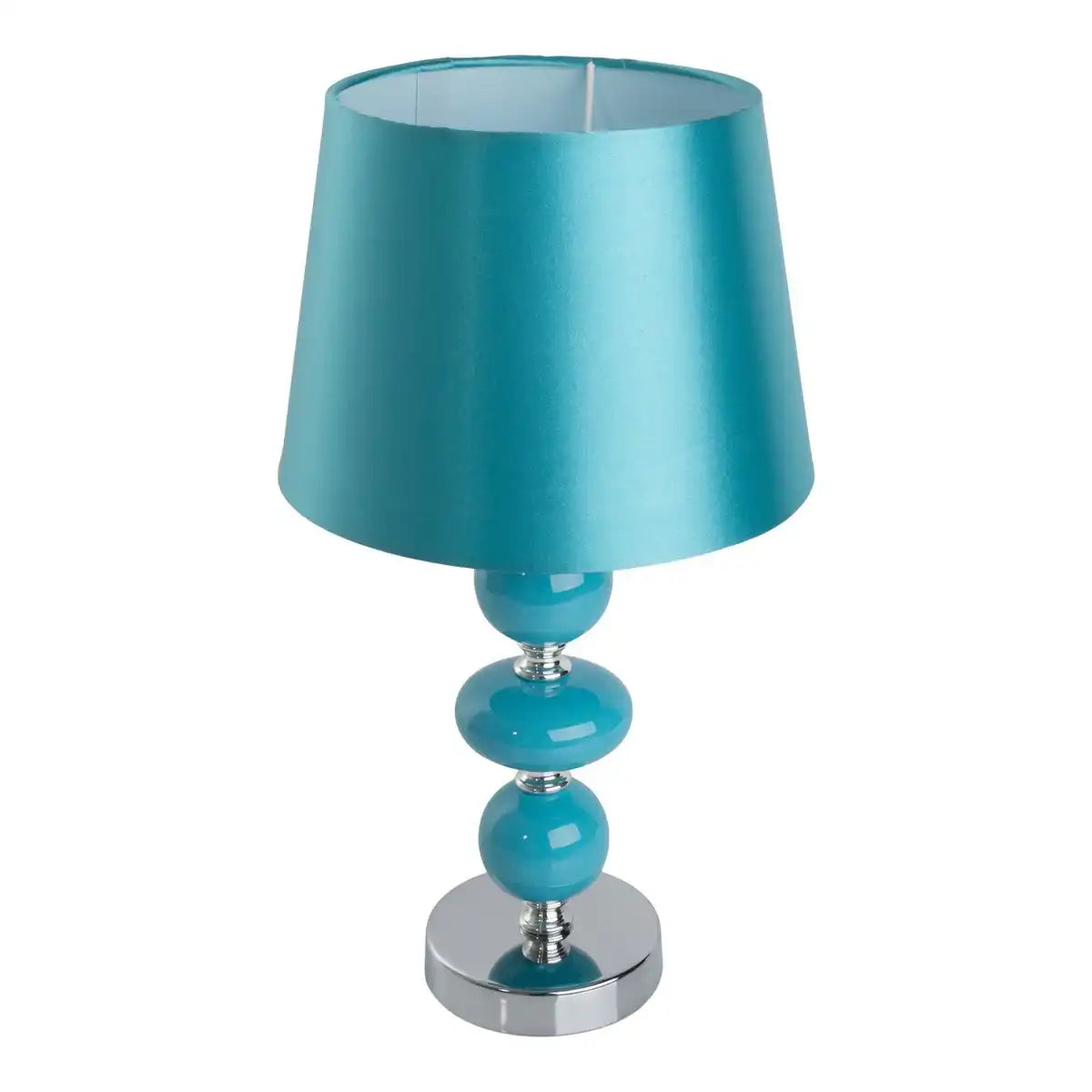 Keramik Tischleuchte "ARAGA" 36 cm hoch, Tischlampe aus Metall, Keramik, mit Textilschirm, türkis, mit E14-Fassung, Beleuchtung für Esszimmer, Wohnzimmer, Diele oder Büro