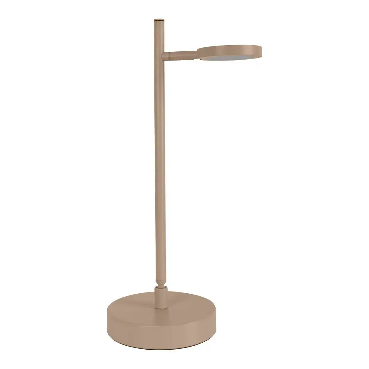 LED Akku-Tischleuchte "LUPA", 45 cm hoch, aus lackiertem Aluminium (Frosted Almonds, Pantone 481 C) und weißem Kunststoff, LED integriert, dimmbar, Touch-Sensor.