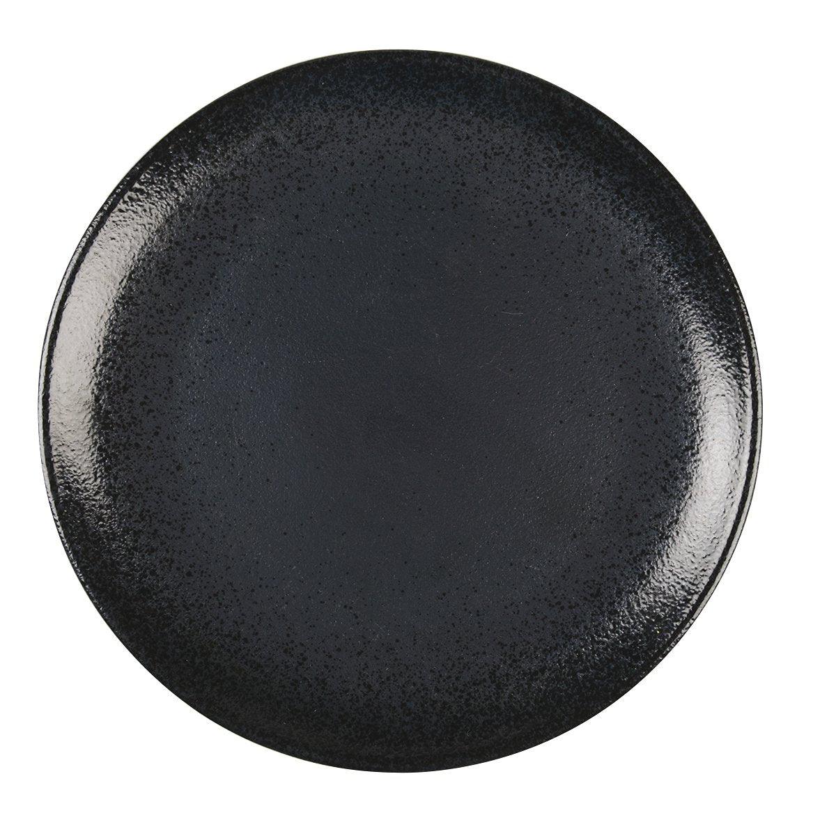 SCHWARZER DESSERTTELLER MIT GLOW 21CM