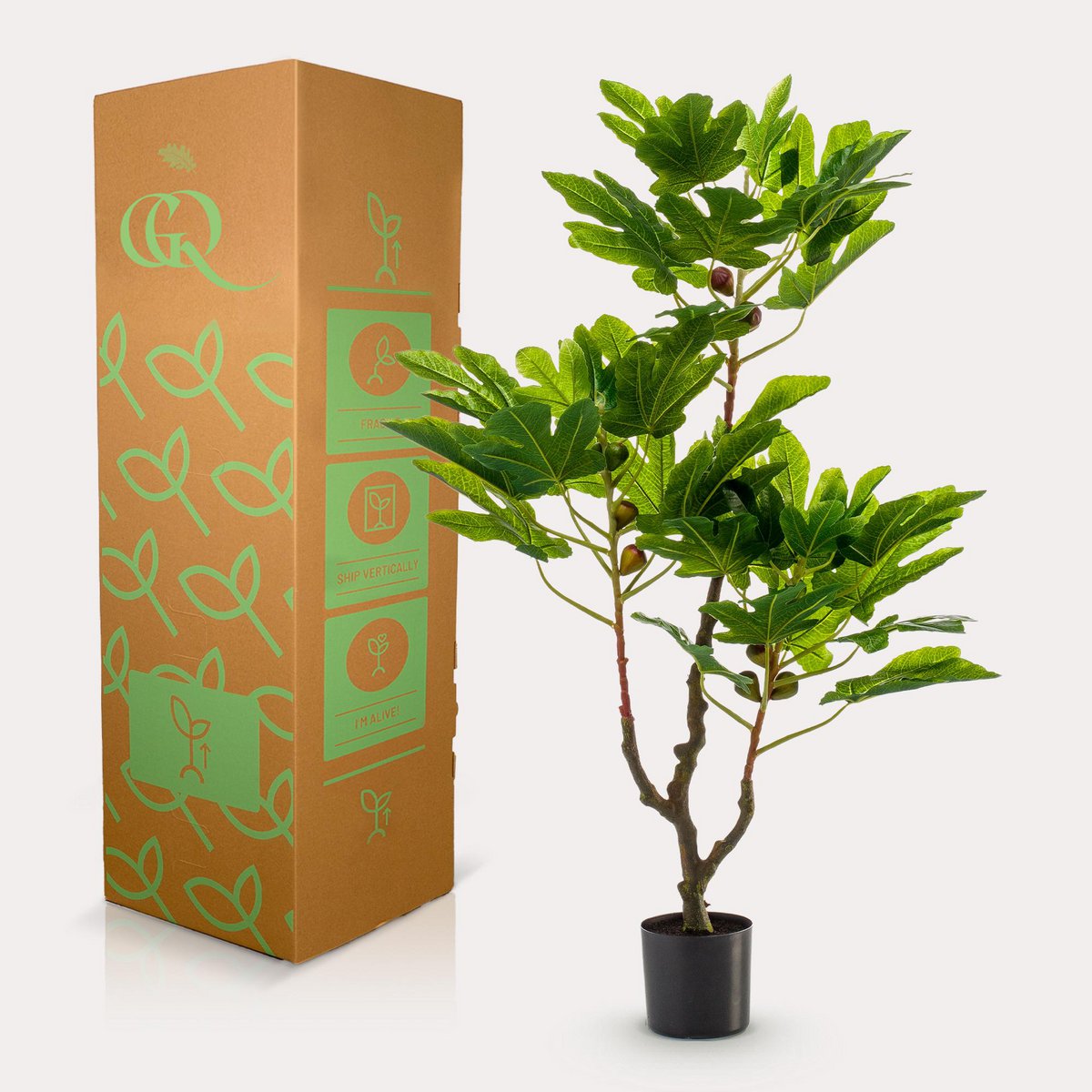 Kunstpflanze - Ficus Carica - Figurenbaum - 95 cm