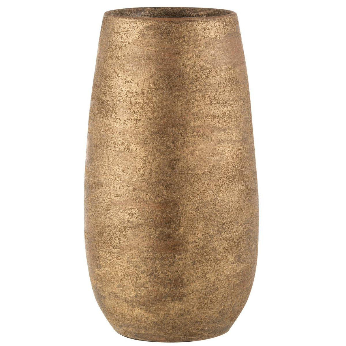 J -Line Vase ungleichrau - Keramik - Gold - groß - 41 cm hoch
