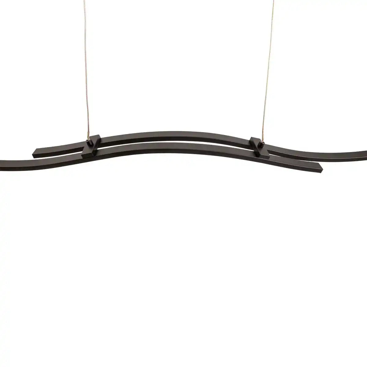 LED-Pendelleuchte "ONDA", Hängelampe aus Metall und Kunststoff in Schwarz, mit fest verbauten LEDs, Beleuchtung für Wohnzimmer, Esszimmer oder Büro, 96 cm lang