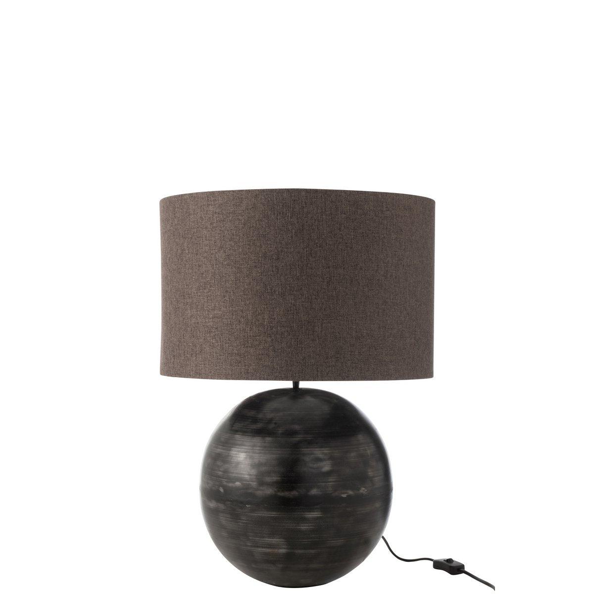 J-Line Lampe + Schirm Scale Metall Schwarz Small