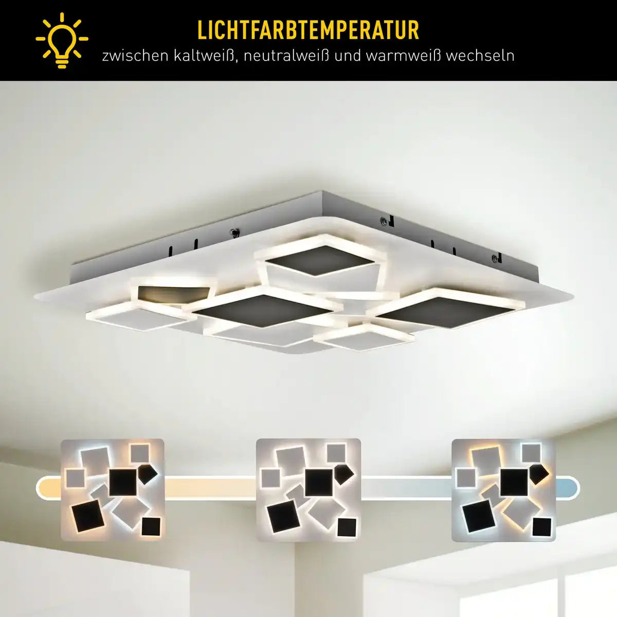 LED Deckenleuchte "VINCENT" L: 46,8cm