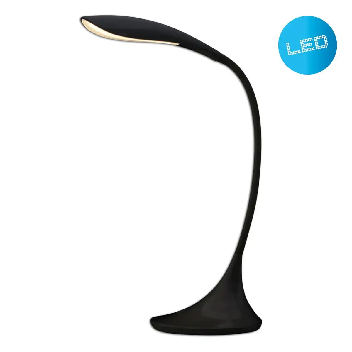 LED Tischleuchte "ALF" aus Metall und Kunststoff in Schwarz, mit integrierter LED
