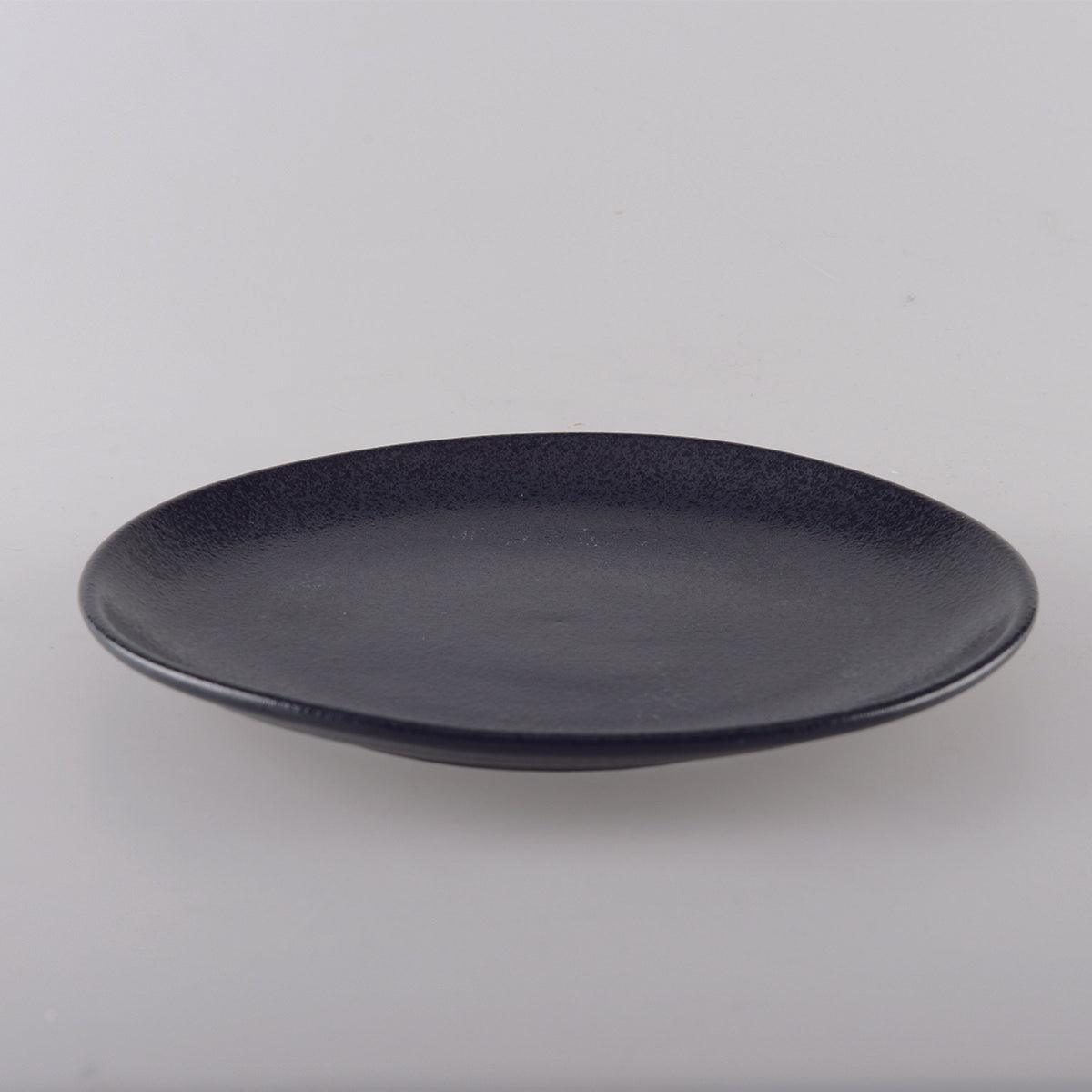SCHWARZER DESSERTTELLER MIT GLOW 21CM