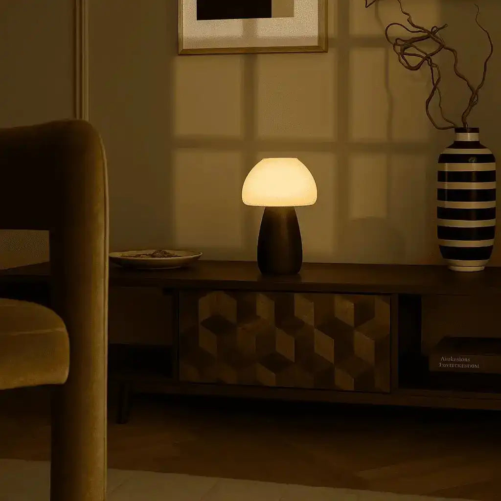 Bären Sie dunkelbraune stilvolle wiederaufladbare Lampe-schnurlos, dimmbar, umweltfreundliches Design