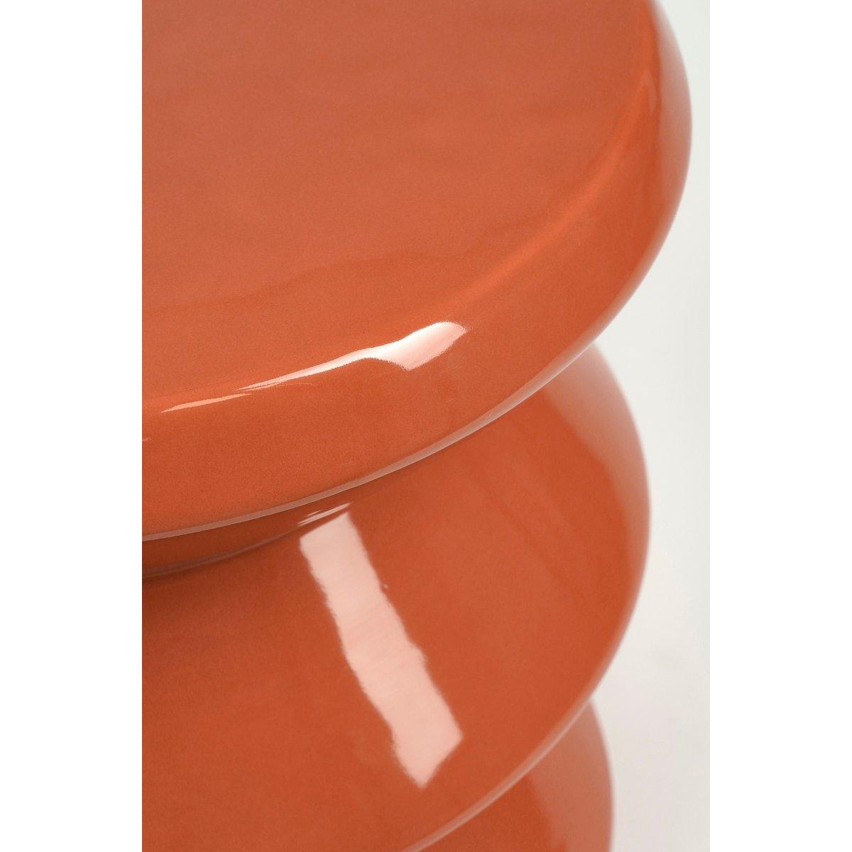 Beistelltisch – H28 x Ø31 cm – Keramik – Orange