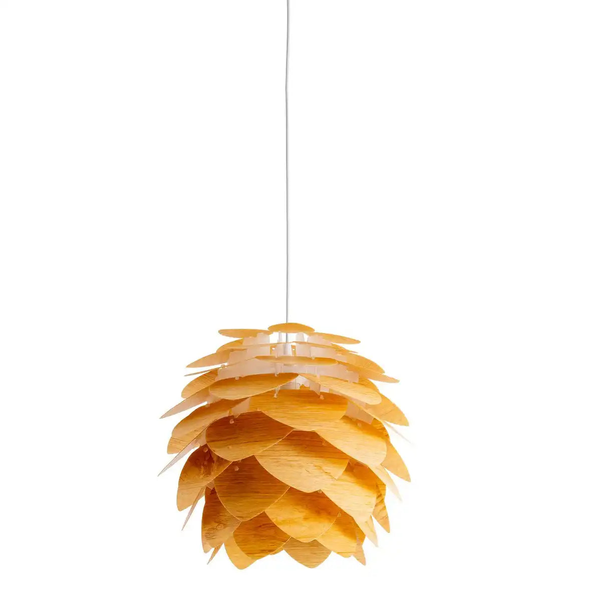 Pendelleuchte "FOGLIA" aus naturfarbenem Kunststoff, E27-Fassung, Beleuchtung für Wohnzimmer, Esszimmer oder Büro, 39 cm Durchmesser