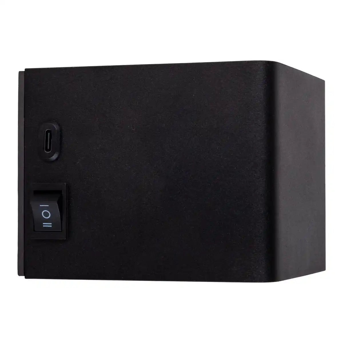 Akku-Wand-Leuchte "CUBE" magnetisch, ca 10 x 10 cm, aus schwarzem Metall, mit Bewegungssensor