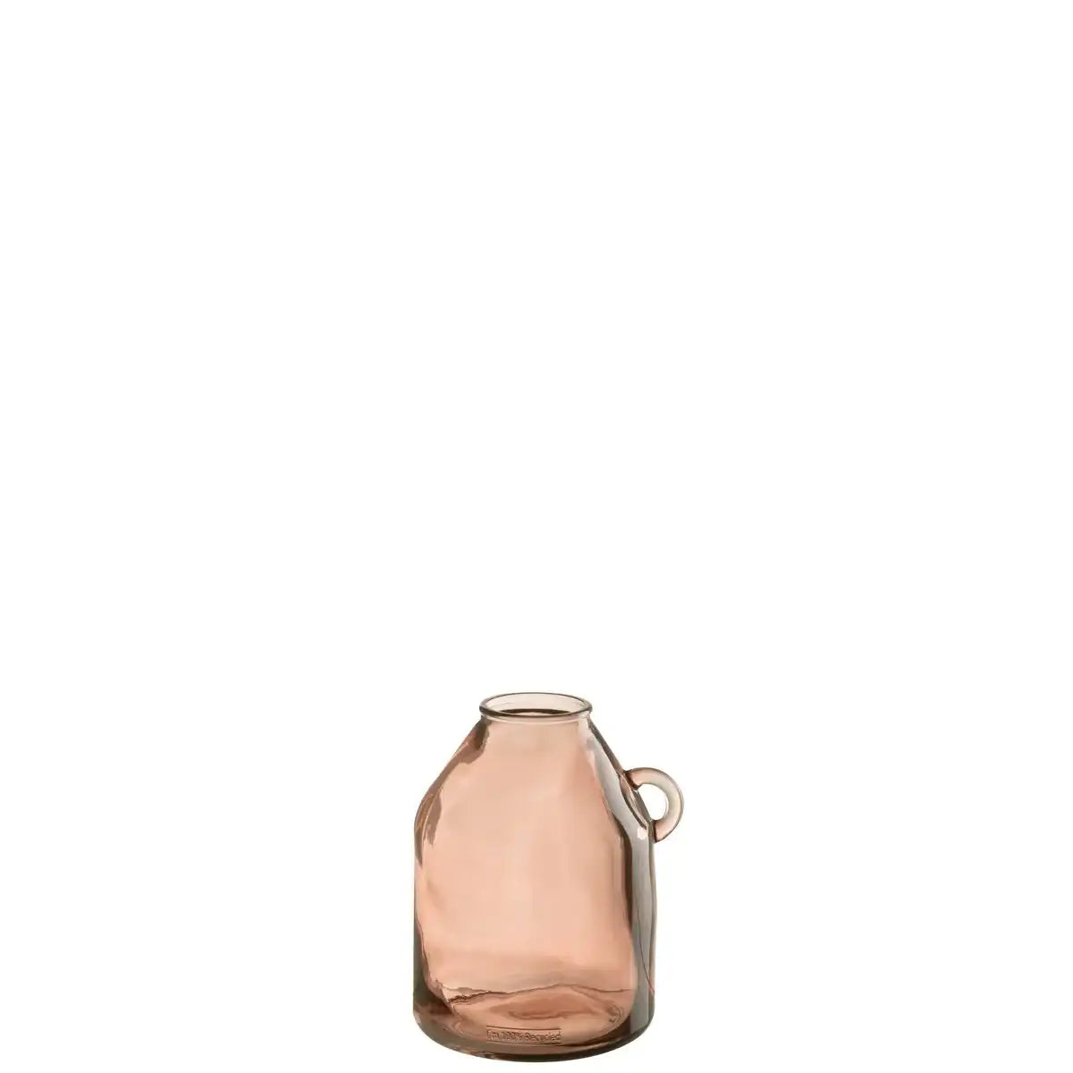J-Line Vase Henkel Zylinder – Glas – hellrosa – klein