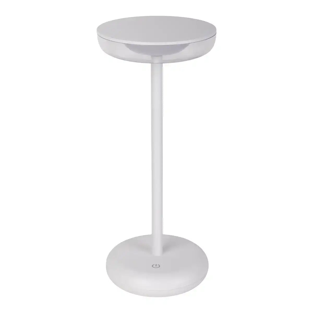 Akku-Tischleuchte "PASI" für Außen und Innen, aus Metall und Kunststoff in Weiß, dimmbar, mit Touch- und Memory-Funktion, ca. 26 cm hoch
