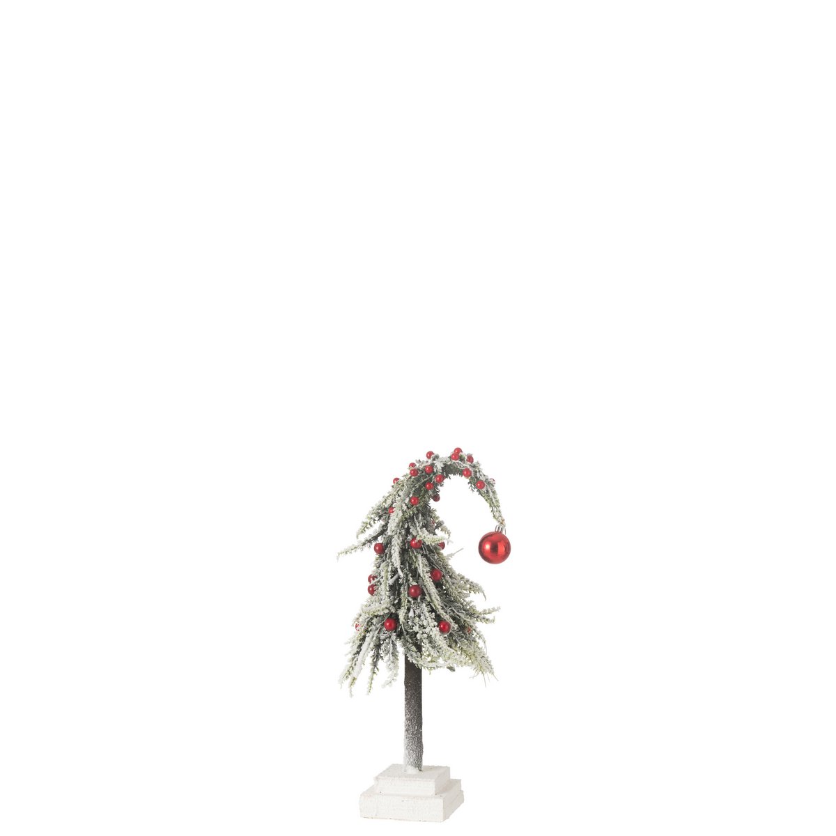J-Line Weihnachtsbaumhut + LED Kunststoff Schnee Grün/Rot Klein