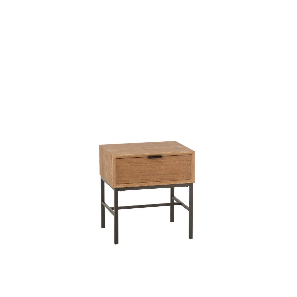 J-Line Beistelltisch auf Gestell Holz/Metall Natur