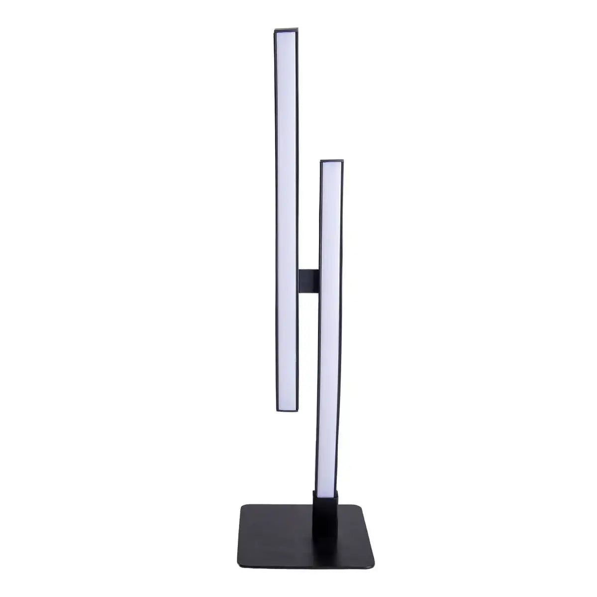 LED Tischleuchte "Onda", Tischlampe aus Metall und Kunststoff in Schwarz, mit fest verbauten LEDs, Beleuchtung für Wohnzimmer, Büro oder Nachttisch 44 cm hoch