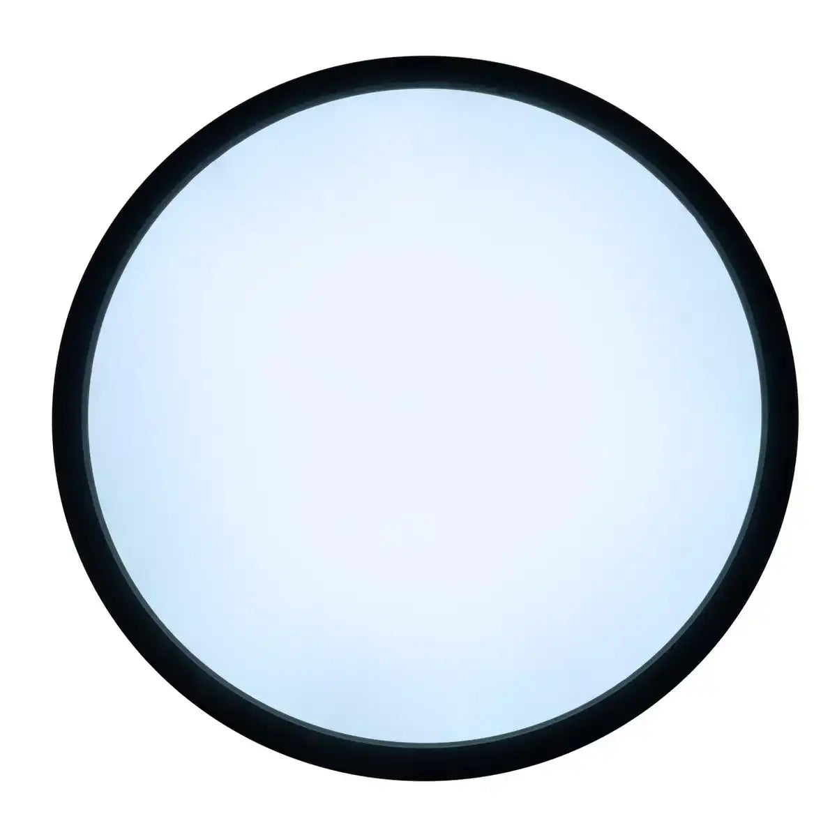 Die LED Deckenleuchte "CARLO" mit RGB-Backlight, Ø von 29,3 cm, klassisch-moderne Deckenleuchte aus schwarzem/weißem Kunststoff mit vielen Funktionen, z.B. Farbwechsler