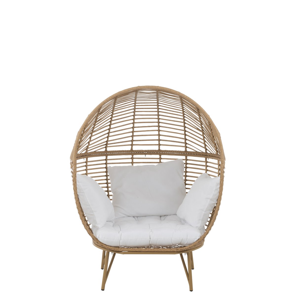 J-Line Loungesessel Oval – Stahl – Natur