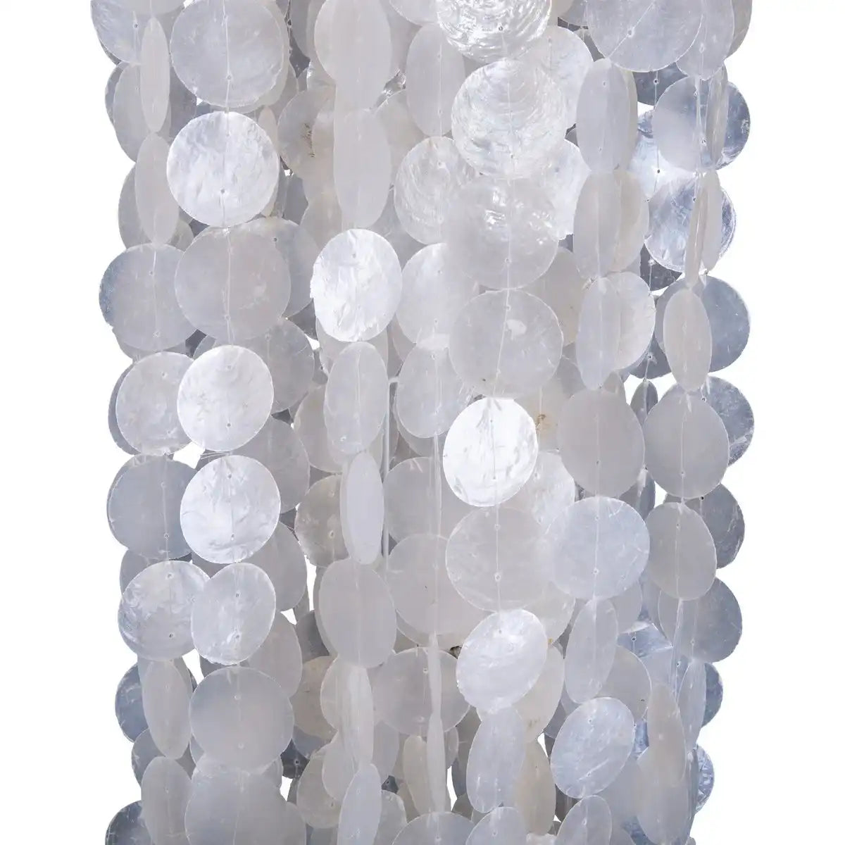Pendelleuchte "CAPIZ" Gesamthöhe 235cm, aus Muschelplättchen, mit E27-Fassung, Beleuchtung für Wohnzimmer, Esszimmer oder Wintergarten