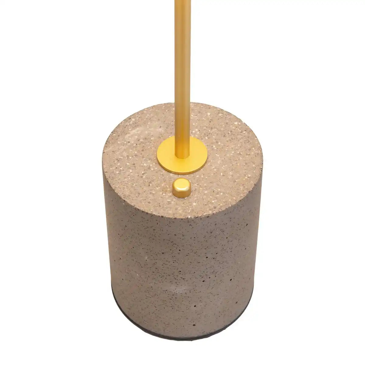 Akku Tischleuchte "SETA" grau 30 cm hoch aus Metall und Beton, mit fest verbauter LED