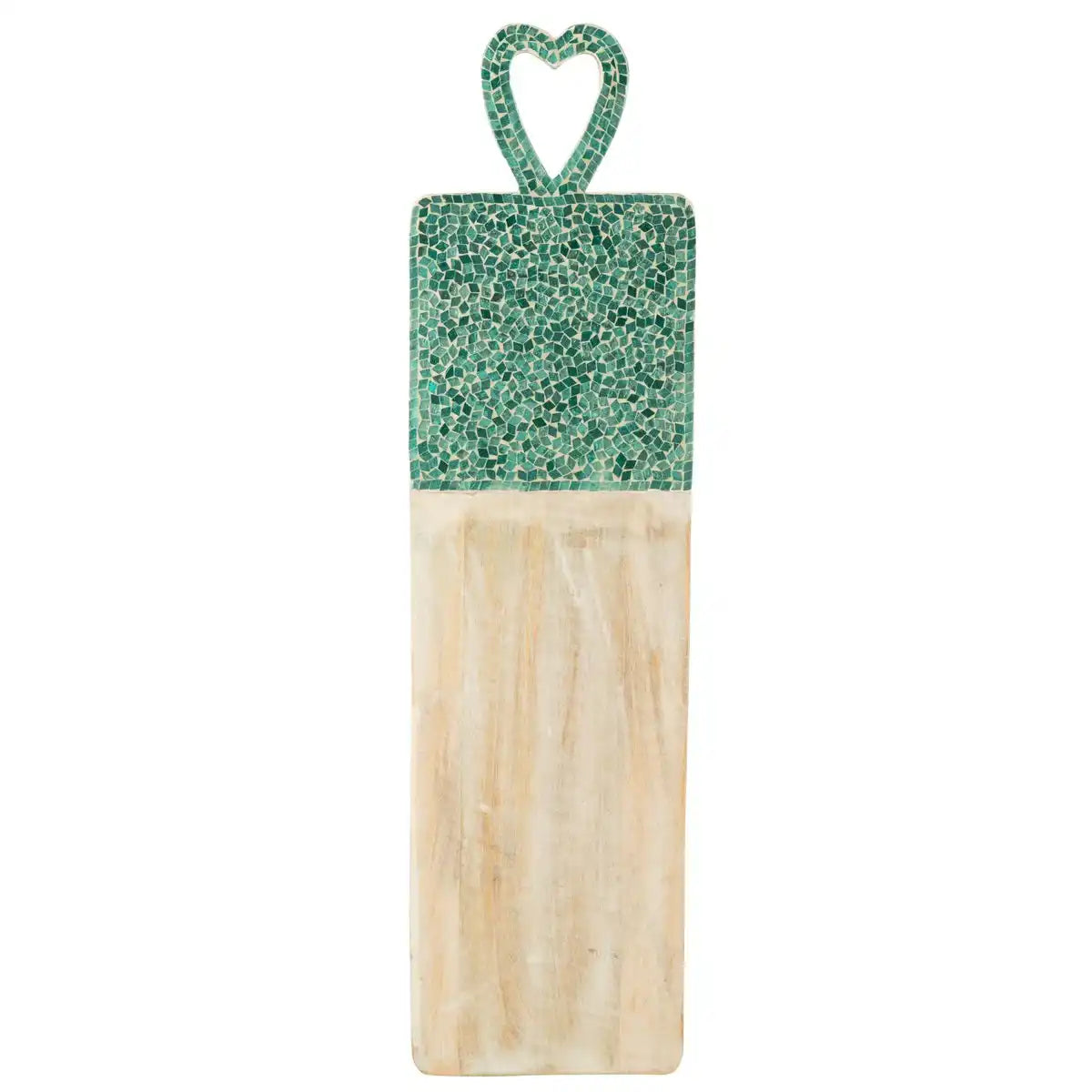 J-Line Tray Mosaic Long Mango Wood Green