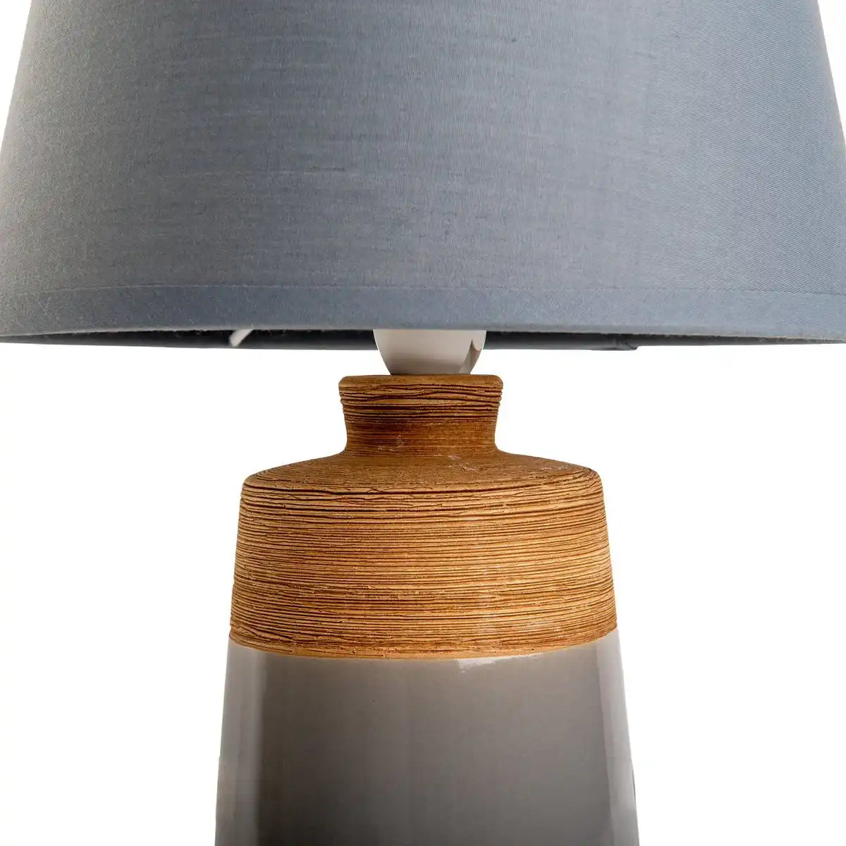 Keramik Tischleuchte "TALIA", Tischlampe aus Keramik, beige/grau, mit E14-Fassung, für Esszimmer, Wohnzimmer, Diele oder Büro, 31 cm hoch