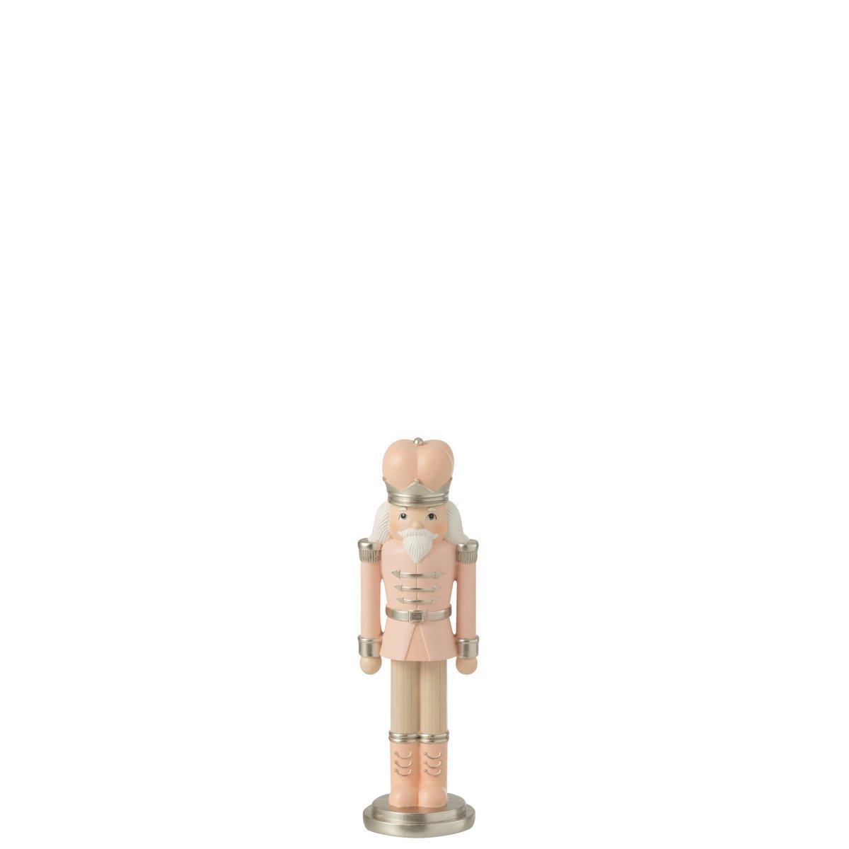 J-Line Figur Nussknacker - Harz - rosa/weiß - klein