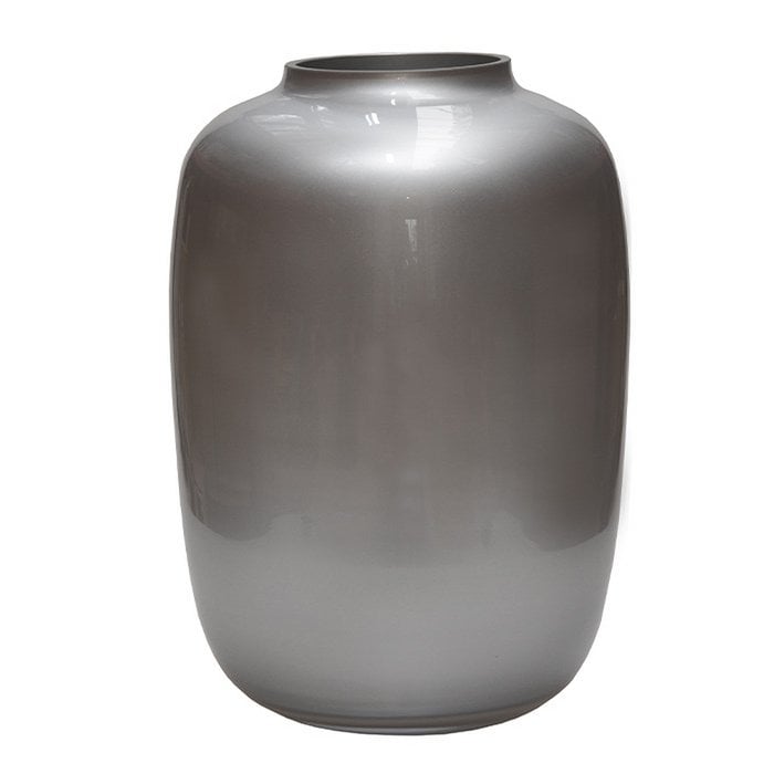 Designer Blumenvase Glasvase Silber SpiegelHandarbeit