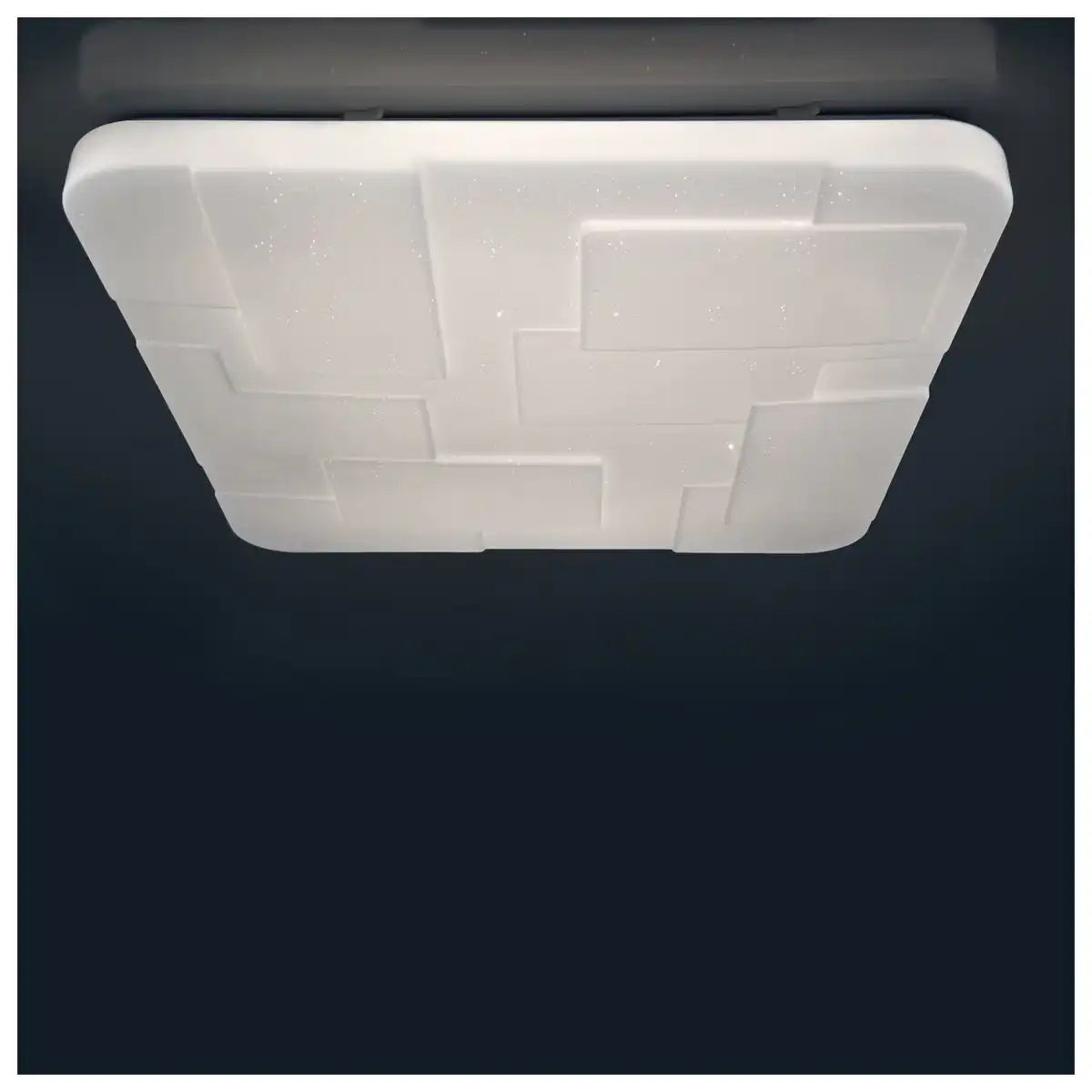 LED Deckenleuchte "LUXOR" 54x54cm Kristalleffekt