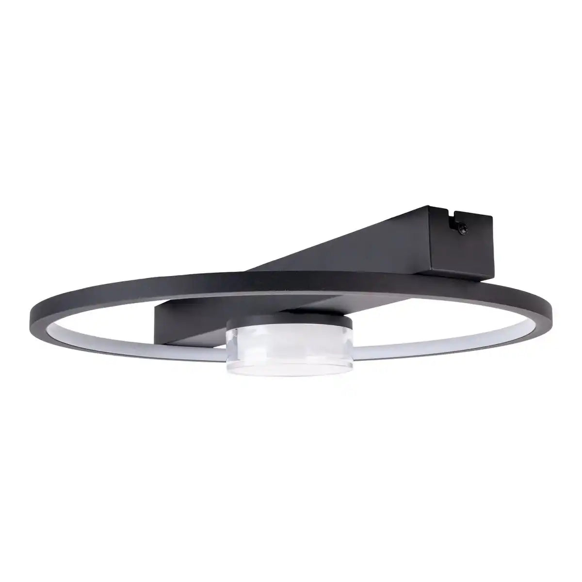 LED Deckenleuchte "CIMO" aus schwarzem Metall und Kunststoff, 40 cm lang, dimmbar per Wandschalter