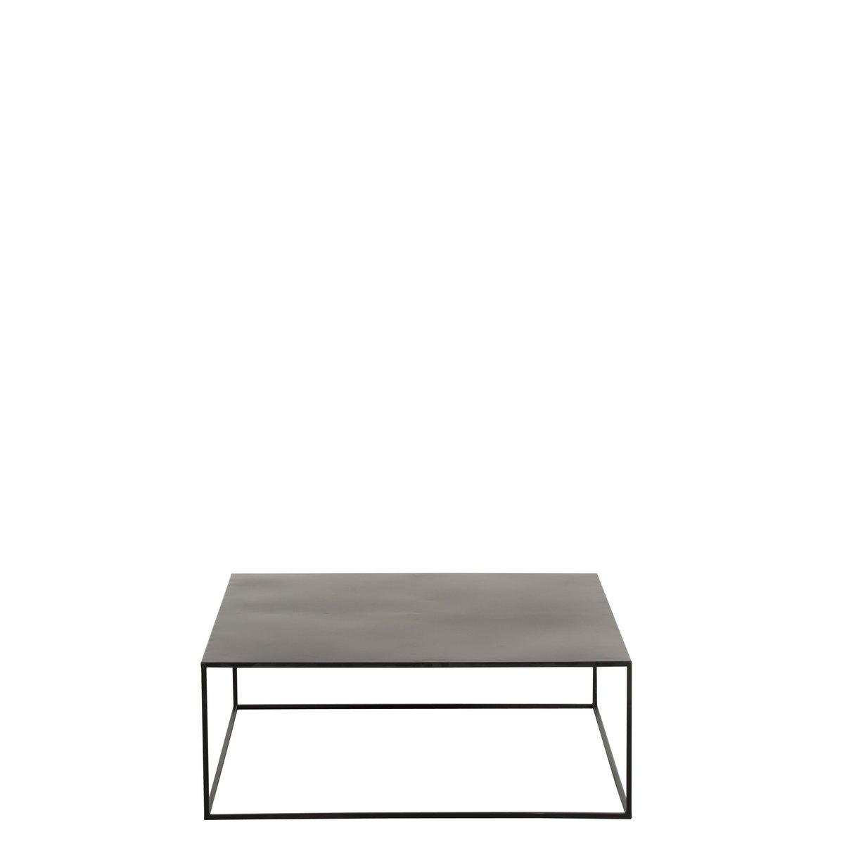 J-Line Couchtisch Square – Metall – Schwarz