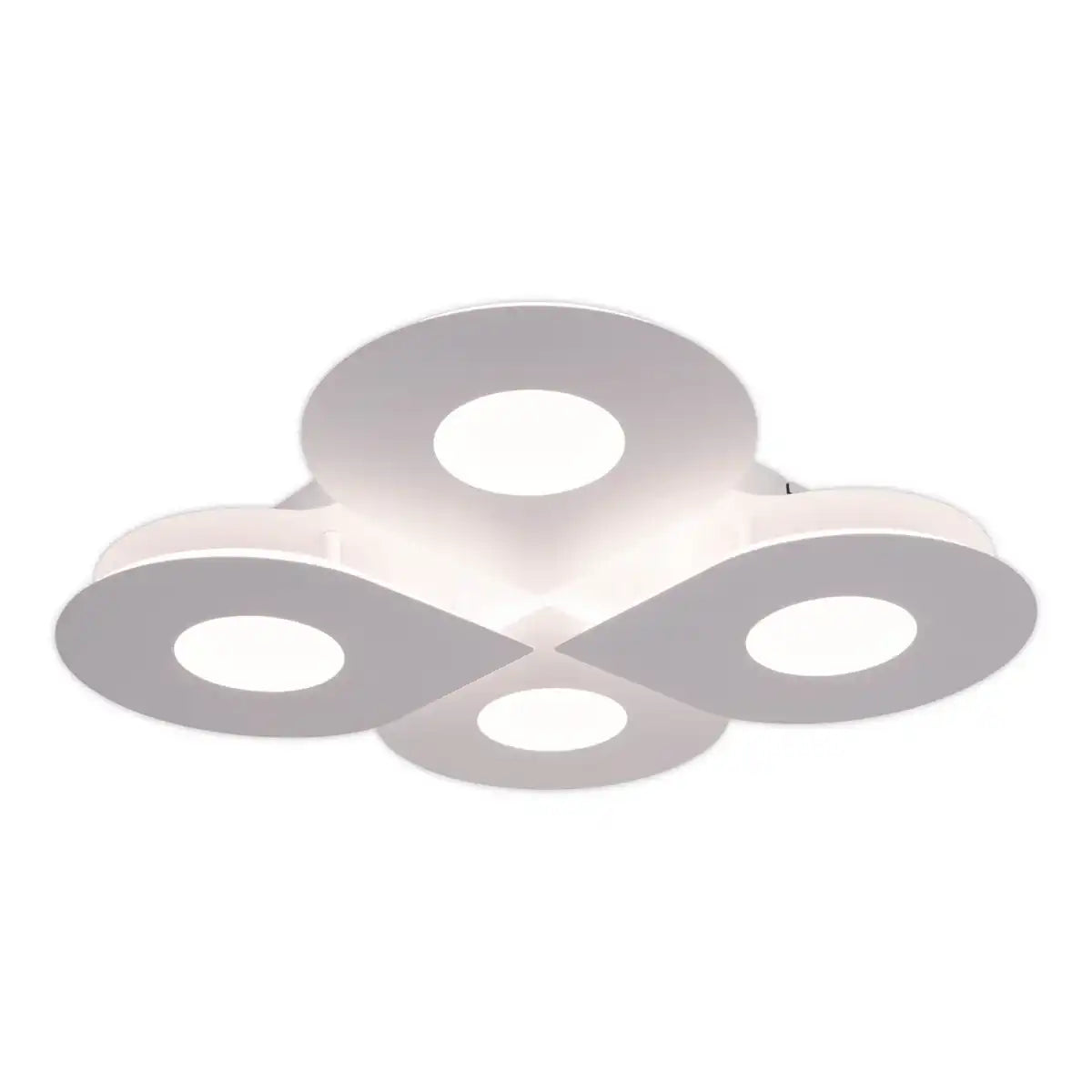 LED Deckenleuchte "SMILLA" weiß, 50 x 50 cm, 8 cm, Metall und Kunststoff, integrierte LEDs, 2400 lm, dimmbar, CCT-Funktion 3.000-6.500 K, Nachtlichtfunktion.
