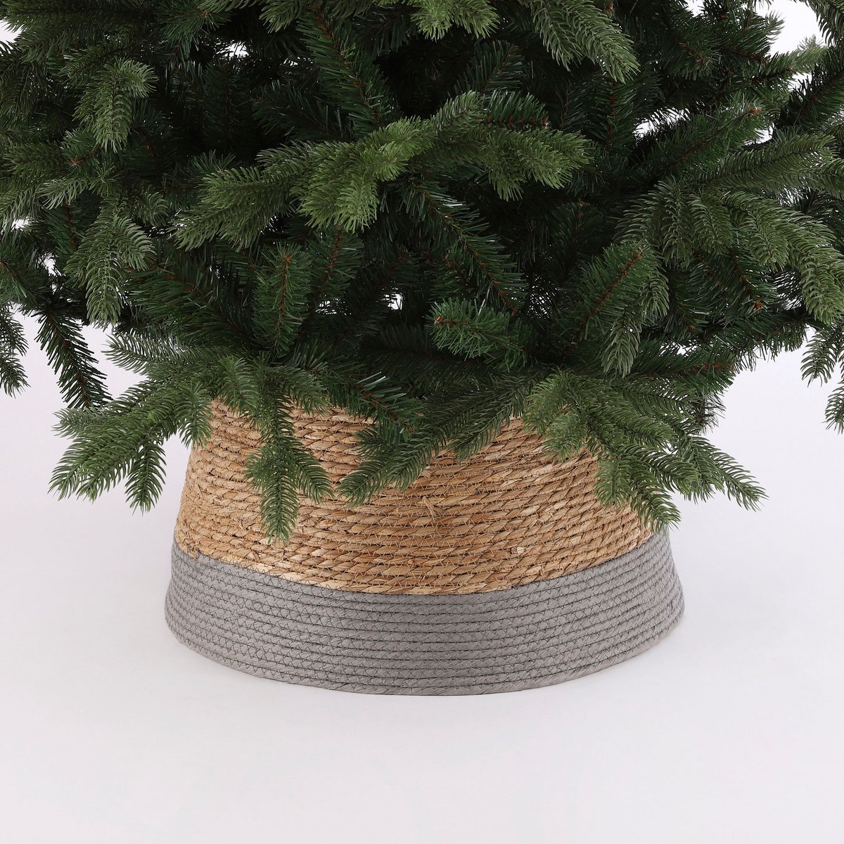 Weihnachtsbaumrock - H26 x Ø50 cm - Seegras - Grau