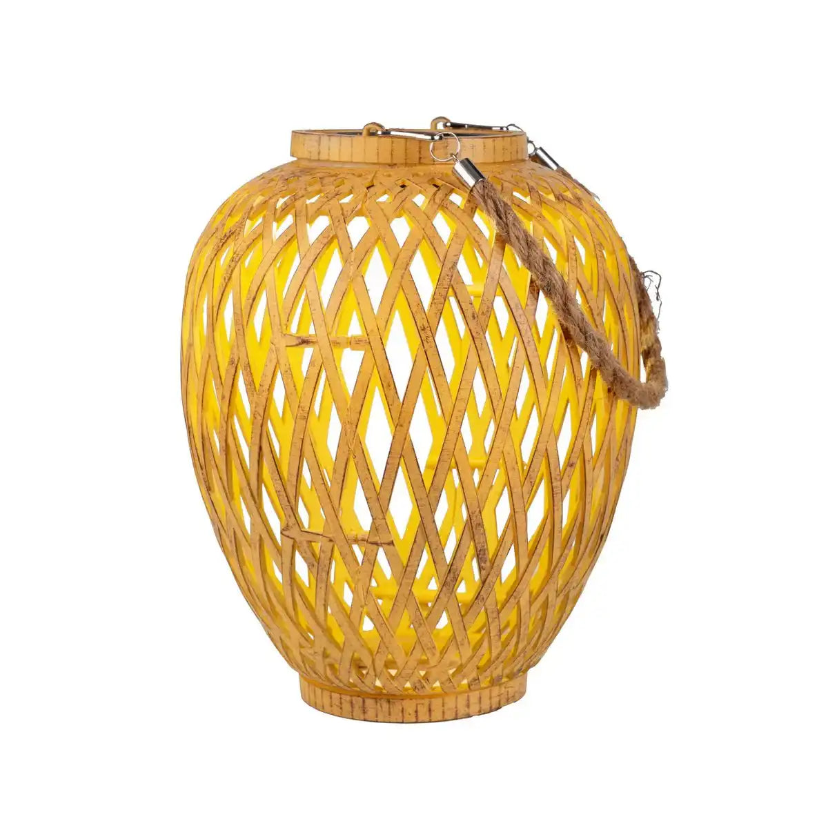 2er Set Korb- / Solardekoleuchte "Cesto", aus naturfarbenem Kunstrattan, mit Dämmerungssensor, warmweiß, 24 cm hoch, für den Außenbereich