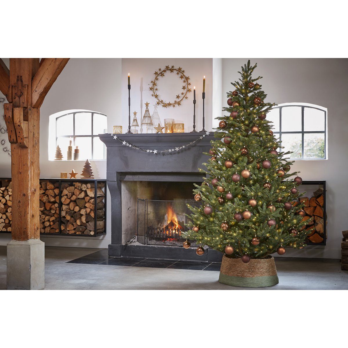 Weihnachtsbaumrock – H26 x Ø58 cm – Seegras – Grün