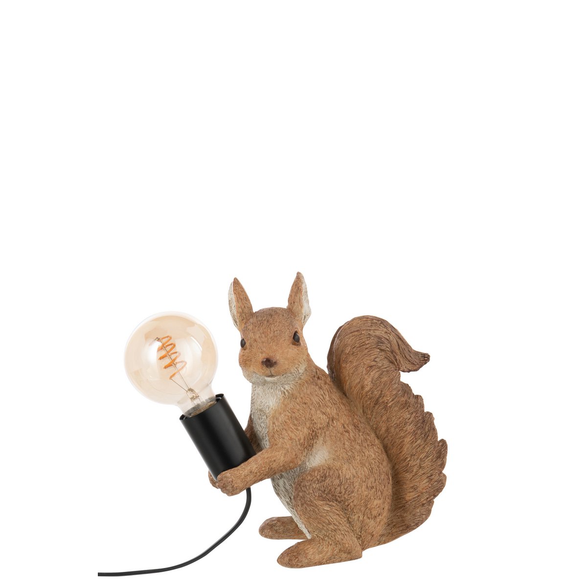 J-Line Tischlampe Eichhörnchen Polyresin Karamell