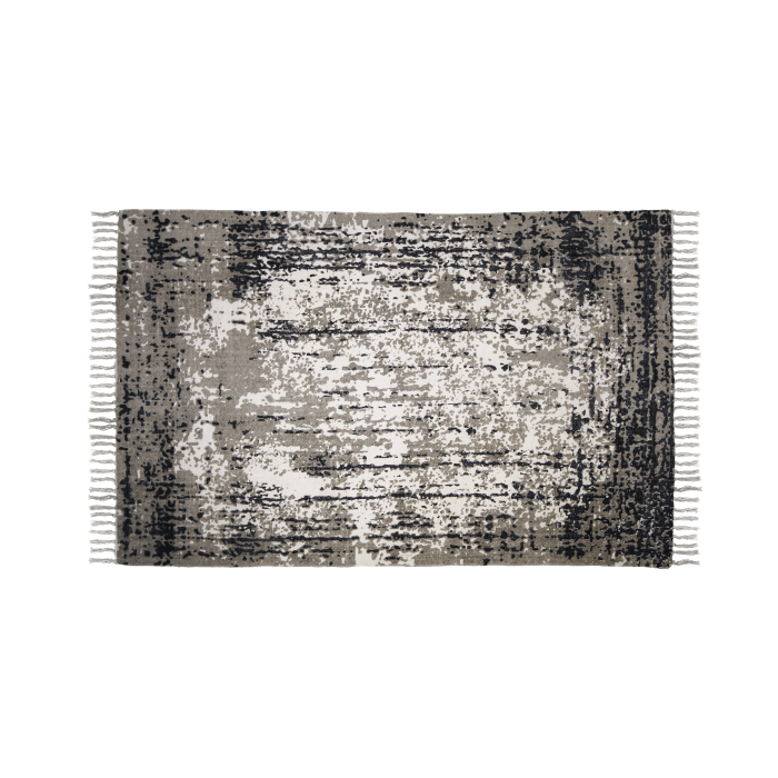 HSM Collection-Teppich -180x120x0,35-Blau/Beige-Baumwolle