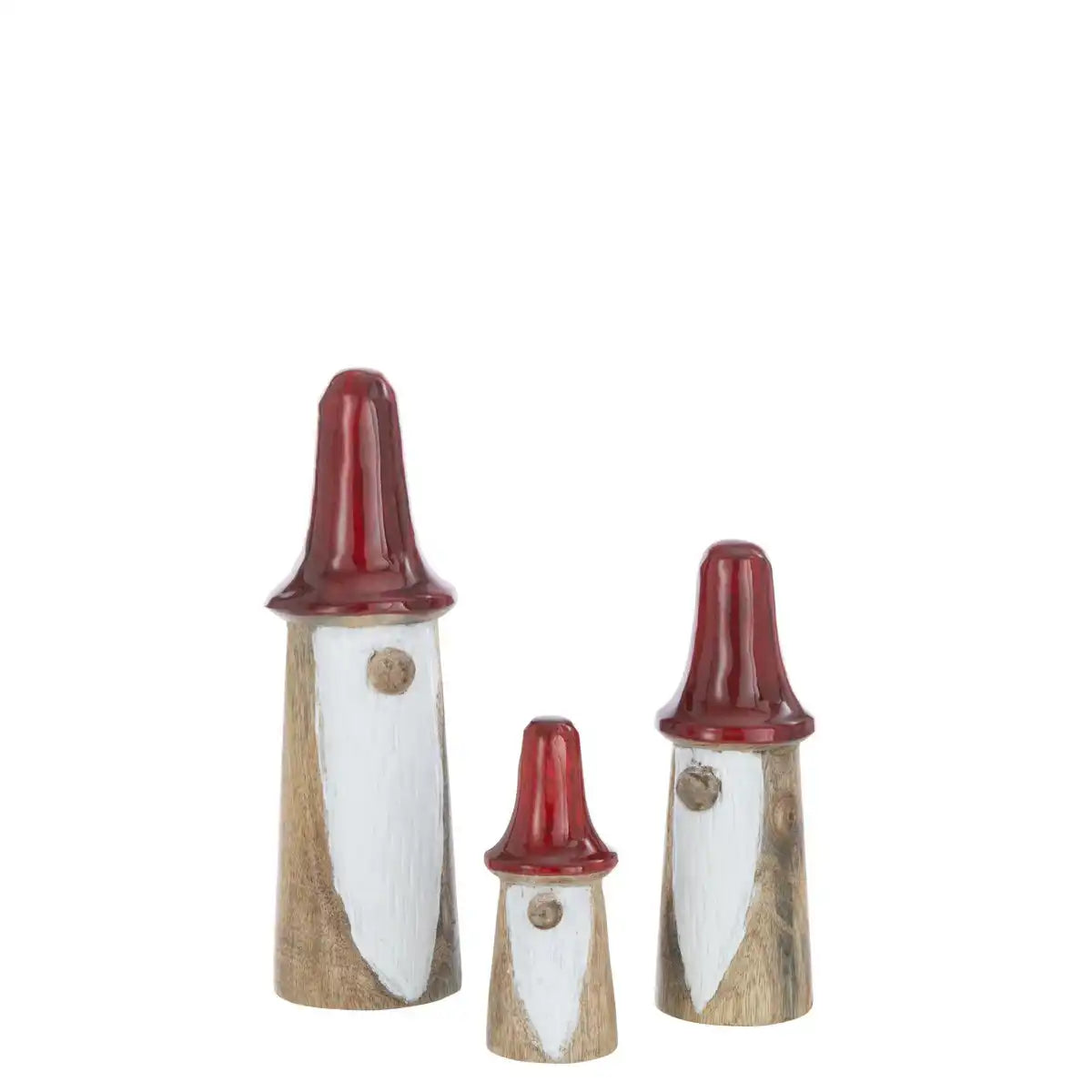 J-Line Zwerge Pilze – Holz – Natur/Rot