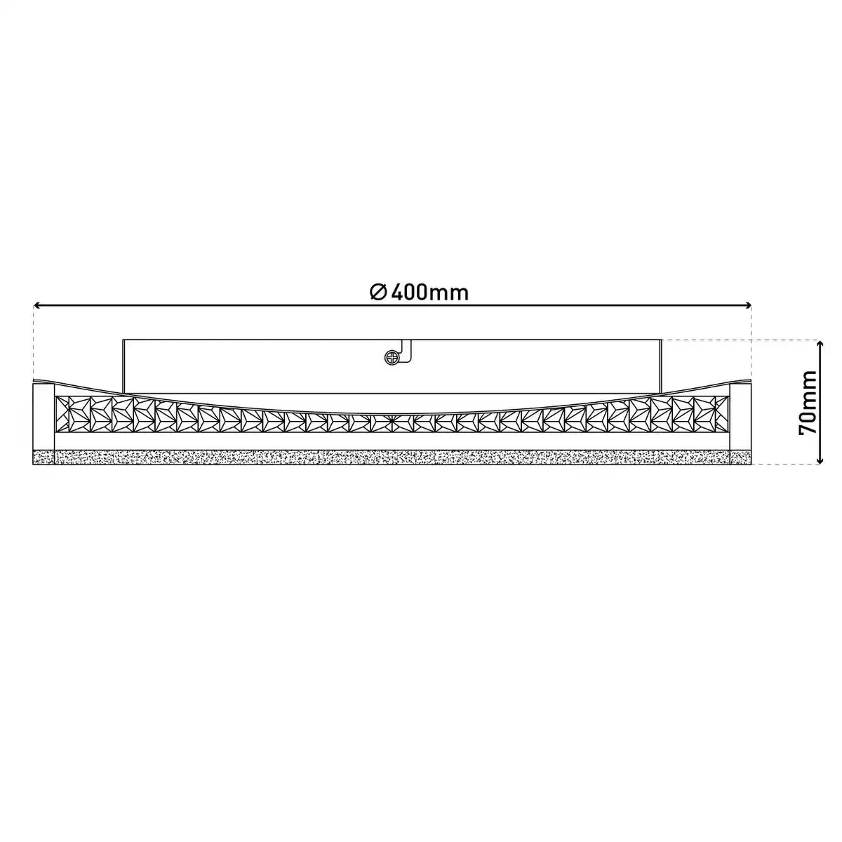 LED Deckenleuchte ARANY, Deckenleuchte aus Metall und Kunststoff in Schwarz, mit fest verbauten LEDs, dimmbar, 40 cm Durchmesser