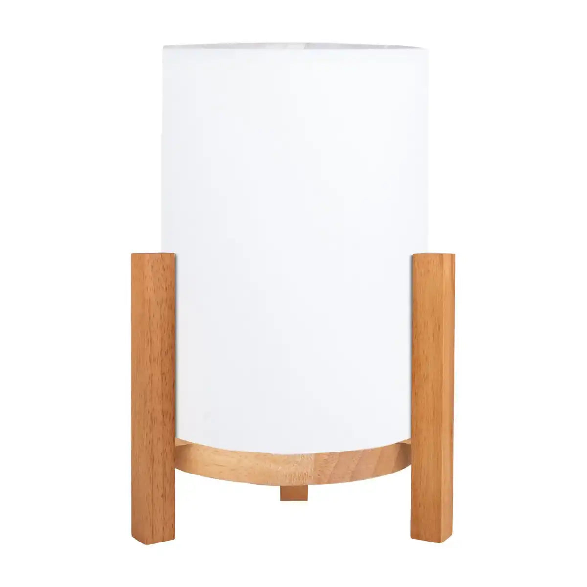 Akkutischleuchte "MADITA" 32 cm hoch, in Weiß/Natur, mit integrierter LED, dimmbar mit Berührungssensor