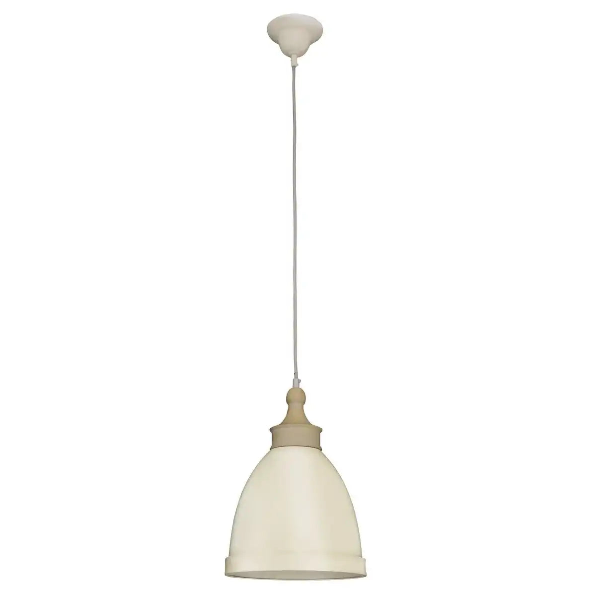 Metallpendelleuchte "PINHEAD" mit Holzoptikaufsatz