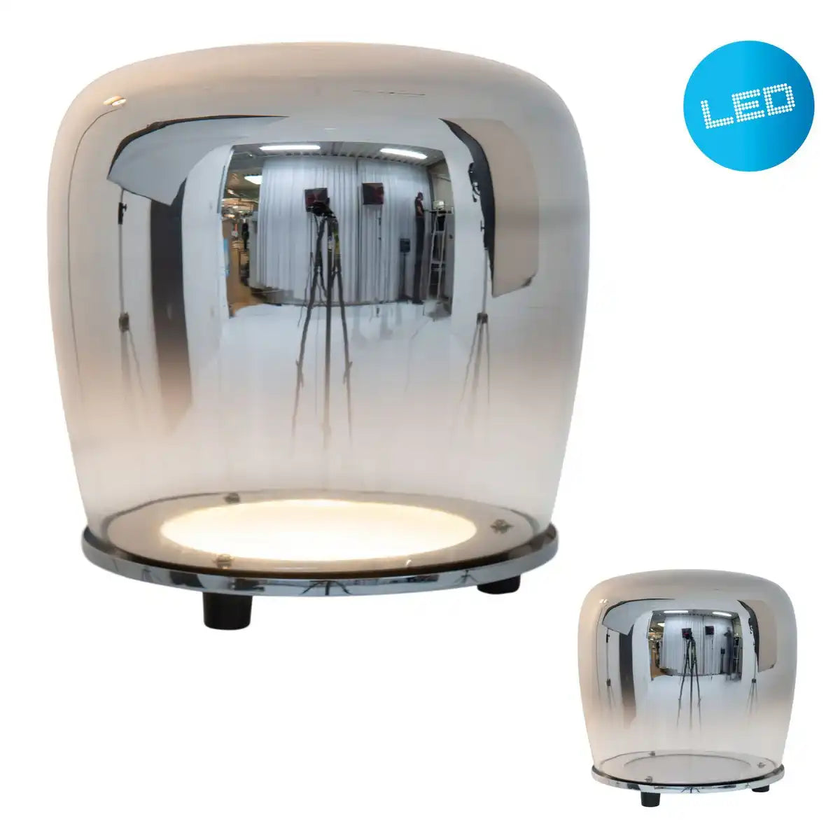 LED Tischleuchte "SMOKY" d:18cm