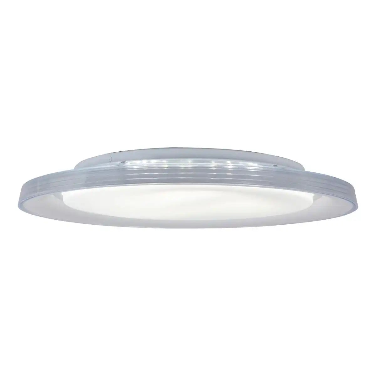 LED Deckenleuchte "CLAIRE" Ø 50,5 cm, 7,5 cm hoch, Metall und Kunststoff in Weiß, integrierte LED, 1600 lm, dimmbar, CCT-Funktion, 3000-5000 K, Nachtlichtfunktion