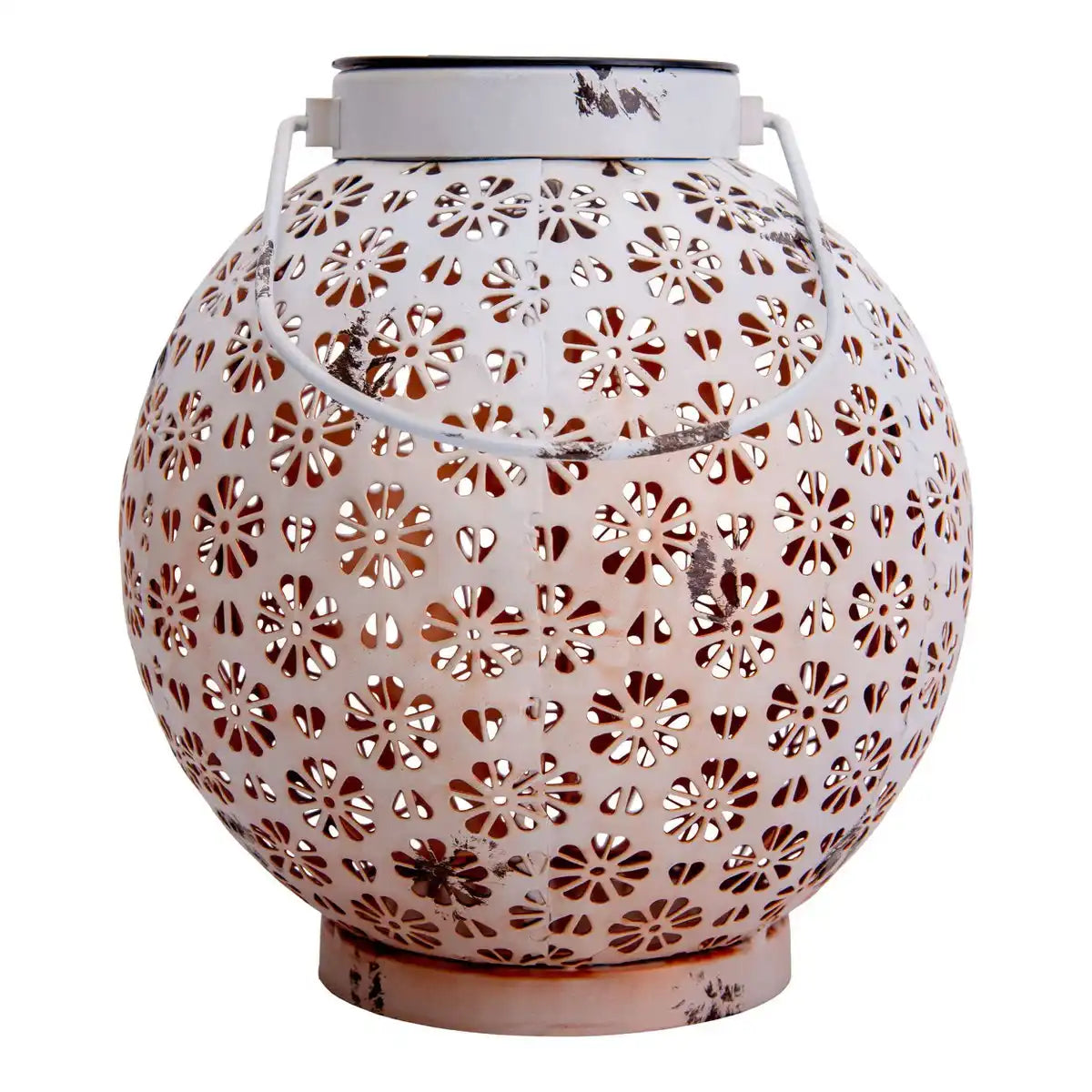 LED Deko-Solarleuchte L/B: 18 cm weiß