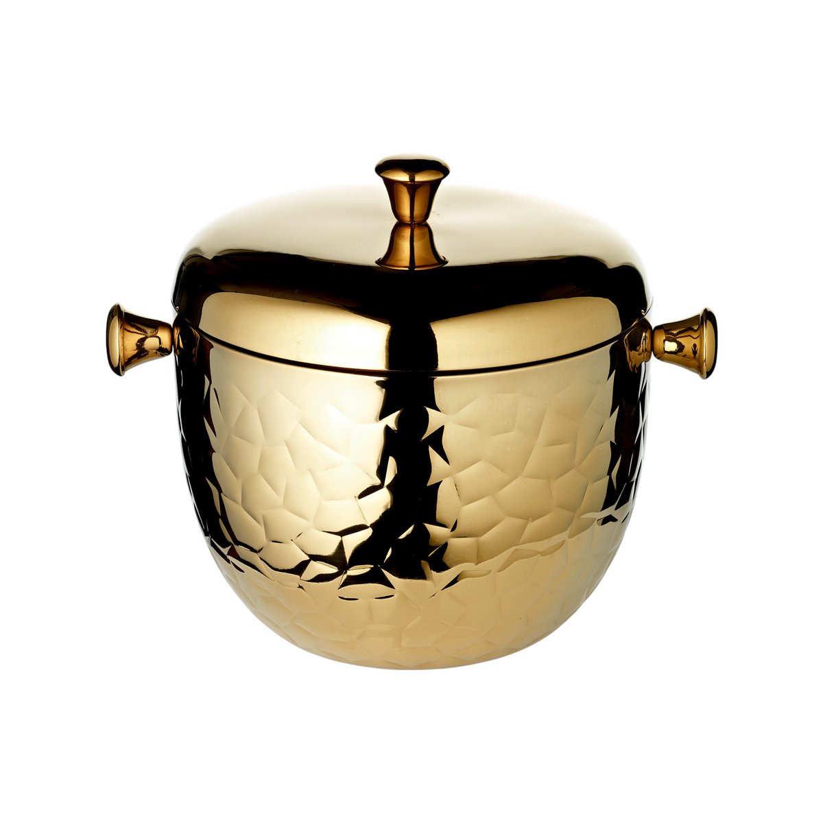 Eiseimer Rico gold gemustert H 21 cm