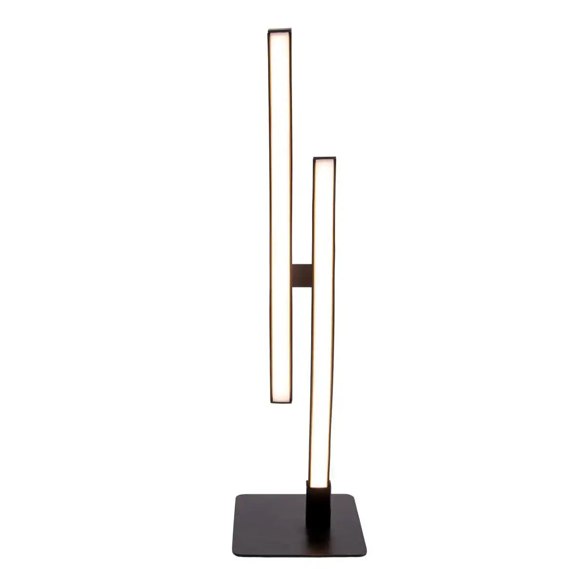LED Tischleuchte "Onda", Tischlampe aus Metall und Kunststoff in Schwarz, mit fest verbauten LEDs, Beleuchtung für Wohnzimmer, Büro oder Nachttisch 44 cm hoch