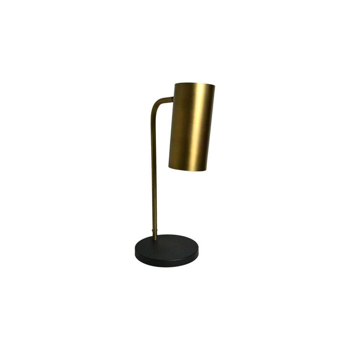 HSM Collection Tischlampe-30x20x50-Gold/Schwarz-Metall