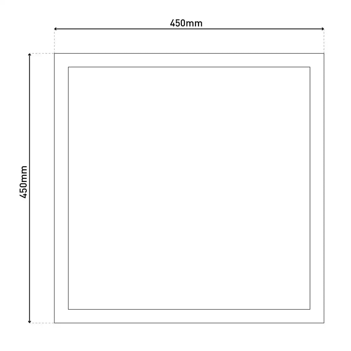 LED Panel-Deckenleuchte "NICO", funktionelle Deckenleuchte aus Metall und Kunststoff in weiß, mit festverbauten LED und vielen Funktionen, ideal für Büro, Praxis oder Werkstatt, ca. 45 x 45 cm